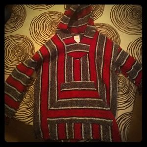 Ponco style pullover made in Mexico